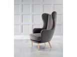 Poltrona Wing Chair Poltrona Club Poltrona Cocktail Poltrona Di Lusso Seduta Grigia Soggiorno