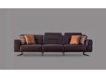 Divano 4 Posti 320 X 100 X 90 Grigio Legno Similpelle Jvmoebel