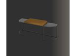 Sgabello Grigio Elegante Camera Da Letto Legno Mobili Design Moderno Bello Lusso Nuovo