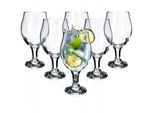 Kadax Bicchieri Da Ging, Set Di 6, Bicchieri Da Tonica Con Stelo Disegnato, Bicchiere Da Cocktail, Set Di Bicchieri, Bicchieri Da Acqua, Bicchieri Da Birra, Forma A Tulipano, Tulipano Da Birra (570 Ml)