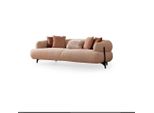 Divano 3 Posti In Legno Design Tessile 240X75X105 Jvmoebel