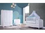 Camera Dei Bambini Lettino Bianco+Armadio+Cassettiera Jvmoebel