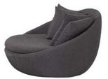 Poltrona Imbottita Seduta Design Moderno Grigio Lounge - Jvmoebel
