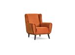 Poltrona Monoposto Poltrona 1 Posto In Tessuto Design Arancione Jvmoebel