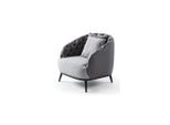 Poltrona Chesterfield Monoposto Poltrona 1 Posto In Tessuto Grigio Jvmoebel