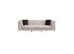 Divano In Tessuto A Tre Posti Divano Chesterfield A 3 Posti In Tessuto Beige Jvmoebel