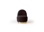 Poltrona Moderna Marrone Soggiorno Tessile Mobili Design Lounge Club