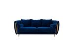 3 Posti Design Blu 3 Posti Relax Divani Divano Rivestimento Tessile Jvmoebel