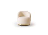 Poltrona Moderna Bianca Soggiorno Tessile Design Lusso Lounge Club Monoposto