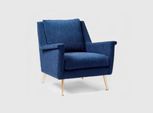 Poltrona Design Lusso Sedia Blu Poltrona Divano 1 Posto Tv Jvmoebel