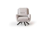 Poltrona Moderna Bianca Soggiorno Seduta Tessile Lusso Design Mobili Lounge Club