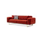Divano Chesterfield A Tre Posti Divani A 3 Posti In Tessuto Rosso Soggiorno Di Lusso Jvmoebel
