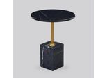Tavolino Nero Elegante Nuovo Rotondo Qualità Jvmoebel