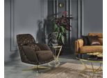 Poltrona Wing Chair Poltrona Cocktail Tessuto Soggiorno Poliestere Marrone Jvmoebel