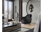 Poltrona Wing Chair Moderna Tessuto Soggiorno Poliestere Nero Design Jvmoebel