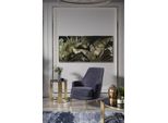 Poltrona Wing Chair Poltrona Cocktail Tessuto Soggiorno Poliestere Grigio Seduta Jvmoebel