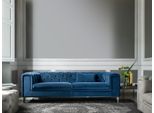Divano 3 Posti Blu Lusso Tessile Soggiorno Mobili Italiani Prianera Jvmoebel