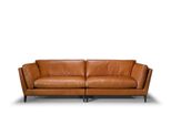 Divano 3 Posti Marrone Lusso Design Mobili Soggiorno Pelle Prianera Nuovo Jvmoebel