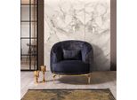 Lusso Poltrona Blu Soggiorno Poltrona Moderna Monoposto Relax Club Arredamento