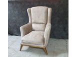 Poltrona Mobili Soggiorno Design Moderno Beige Posto Singolo Relax Club