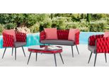 Set Da Giardino Rosso Tavolo Di Lusso Mobili Da Salotto Divano Patio Divano 4 Pezzi Jvmoebel