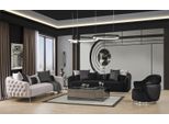 Set Di Divani Divano Poltrona 431 Posti Tessuto Divani Di Lusso Bianco Nero Jvmoebel