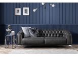 Divano A Quattro Posti 4 Posti Chesterfield In Ecopelle Nero Soggiorno Jvmoebel