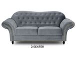 Divano Grigio Chesterfield A Due Posti Mobili Imbottiti Di Lusso Design Jvmoebel