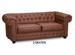 Divano Marrone Chesterfield Divano Tappezzato Mobili Due Posti Jvmoebel