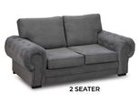 Divano Di Lusso Chesterfield Grigio A Due Posti Imbottito Design Jvmoebel