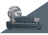 Divano 3 Posti Blu Mobili Di Design Soggiorno Moderno - Jvmoebel