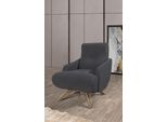 Sedia Lounge Grigia Di Design Monoposto Imbottita Poltrona Arredo Soggiorno