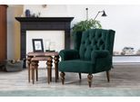 Poltrona Chesterfield Classica Verde Poltrona Ad Ala Rivestimento Jvmoebel