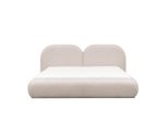 Camera Da Letto Beige Letto Matrimoniale Testiera Tessile Rotonda Letti Imbottiti Nuovi Mobili Jv