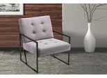 Poltrona Da Salotto Colore Viola Gambe In Metallo Tessuto 1 Posto Chesterfield