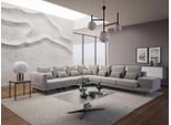 Divano Di Design Divano Ad Angolo Divano A L Tappezzeria Tessile Suite Soggiorno Tavolino Jvmoebel