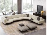 Set Soggiorno Divano Angolare Forma L 2X Sgabello Set Design 2X Tavolino Jvmoebel