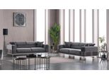 Graue Designer Divano Club MöBel Couchen 3+3 Sitzer Polster 230Cm Jvmoebel