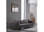 Luxus Dreisitzer Divano Polster Divano 3 Sitzer Wohnzimmer 245Cm Jvmoebel