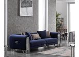 Luxus Divano Polster Wohnzimmer Blaue 240Cm Dreisitzer Jvmoebel