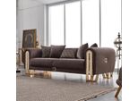 Luxus Divano Gold Metall Divano Dreisitzer 240Cm Jvmoebel