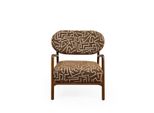Poltrona Wing Chair Imbottita 1 Posto Marrone Jvmoebel
