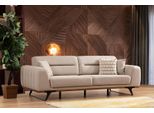Divano Dreisitzer Beige Divano 3 Sitzer Jvmoebel