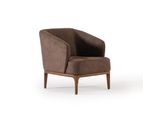 Soggiorno Poltrona Di Lusso Design Monoposto Imbottitura Marrone Jvmoebel