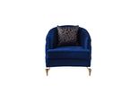 Poltrona Chesterfield Blu Mobili Creativi Tessile Soggiorno Nuovo Jvmoebel