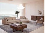 Set Da Salotto Divano Angolare A L + Poltrona Beige 2 Pezzi Jvmoebel
