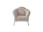 Chesterfield Moderno Design Beige 2X Poltrona Tappezzeria Divano Nuovo Jvmoebel