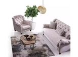 Set Soggiorno Divano 3 Posti + Poltrona Beige Set Jvmoebel