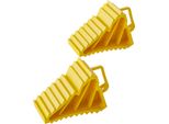 Cunei Per Ruote Wiltec Per Rimorchi 2 Pezzi Fino A 2 T, Cunei Per Freni Per Camper 166 X 75 X 94 Mm, Cunei Per Ruote Antiscivolo Per Auto E Caravan
