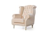 Poltrona Retrò Bianca Chesterfield Poltrona Bar Monoposto Soggiorno 1 Posto